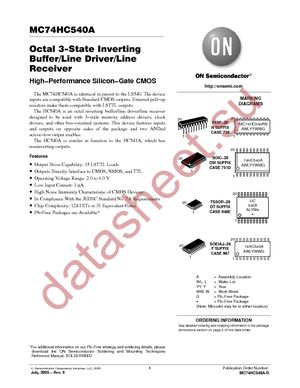 MC74HC540ADW datasheet  